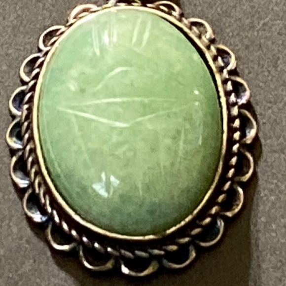 Sterling Silver Green Gemstone Necklace - Picture 7 of 9